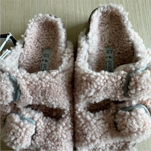 🆕 Papillio Birkenstock Arizona Teddy Sandals Size 37 - Picture 4 of 5